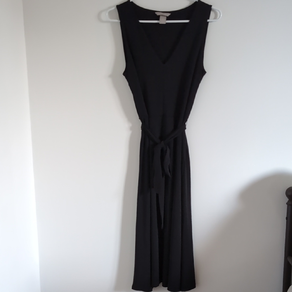 H&M Black Sleeveless Sheath Maxi Dress